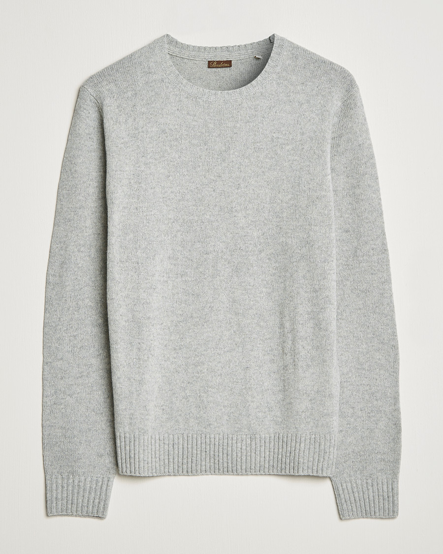 Herren | Pullover | Stenströms | Yak/Merino Crew Neck Grey