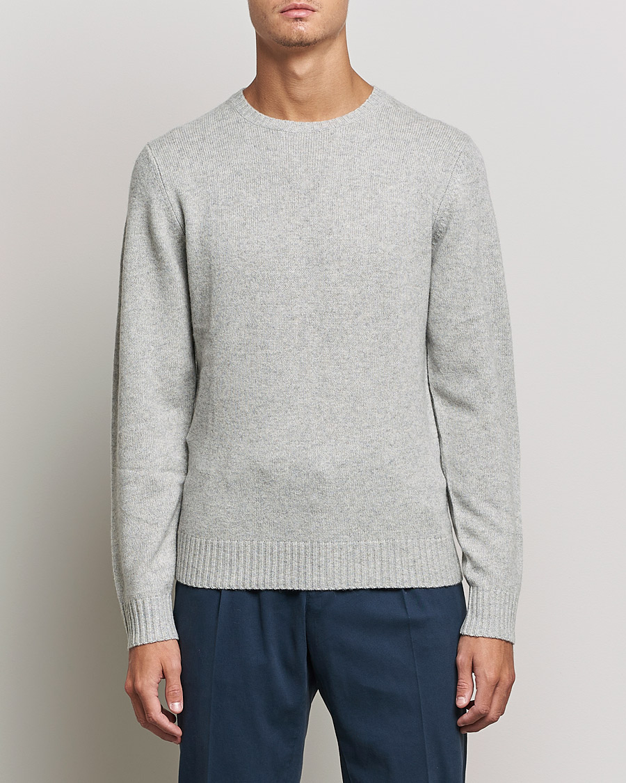Herren | Pullover | Stenströms | Yak/Merino Crew Neck Grey