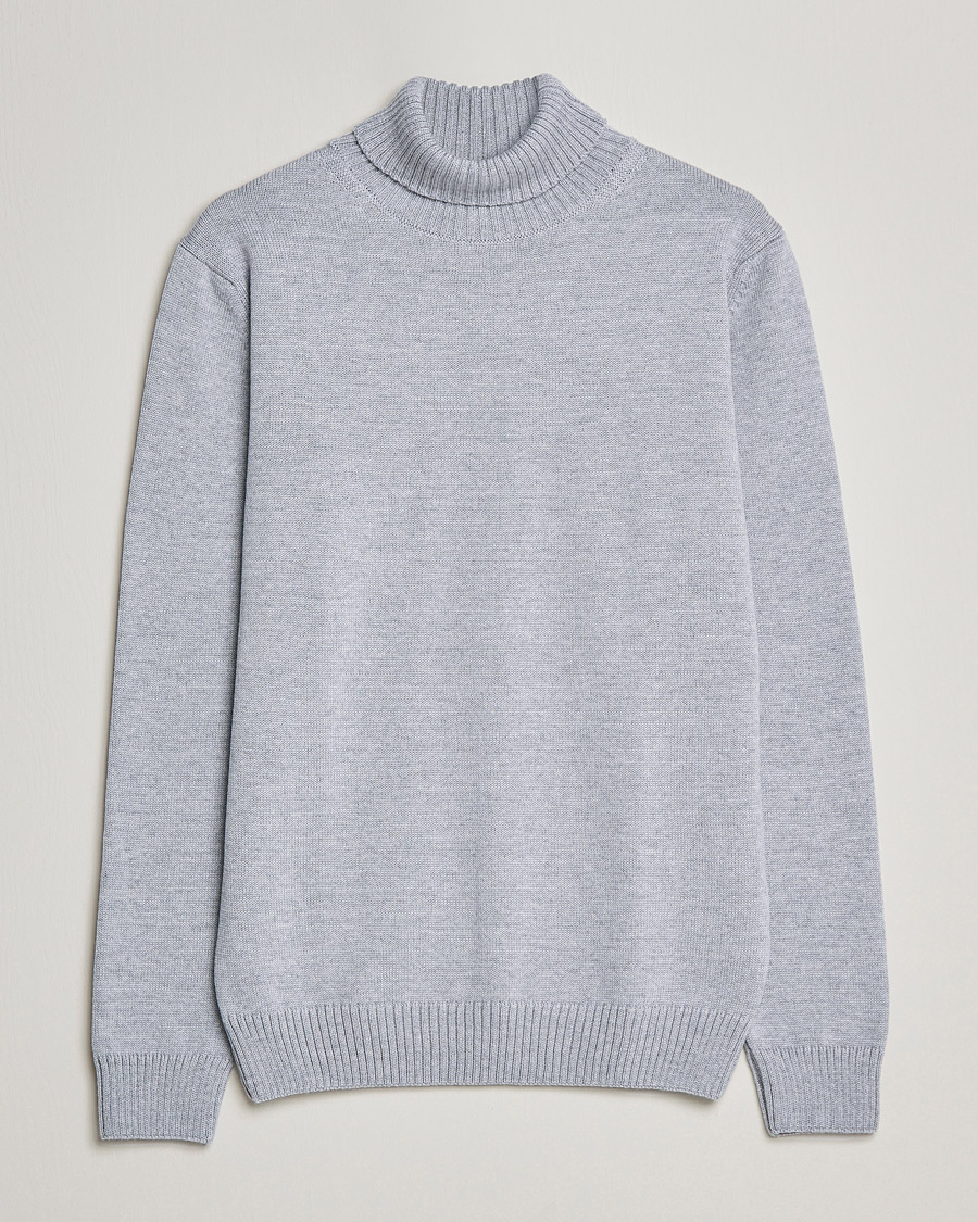 Herren | Pullover | Stenströms | Chunky Merino Rollneck Light Grey