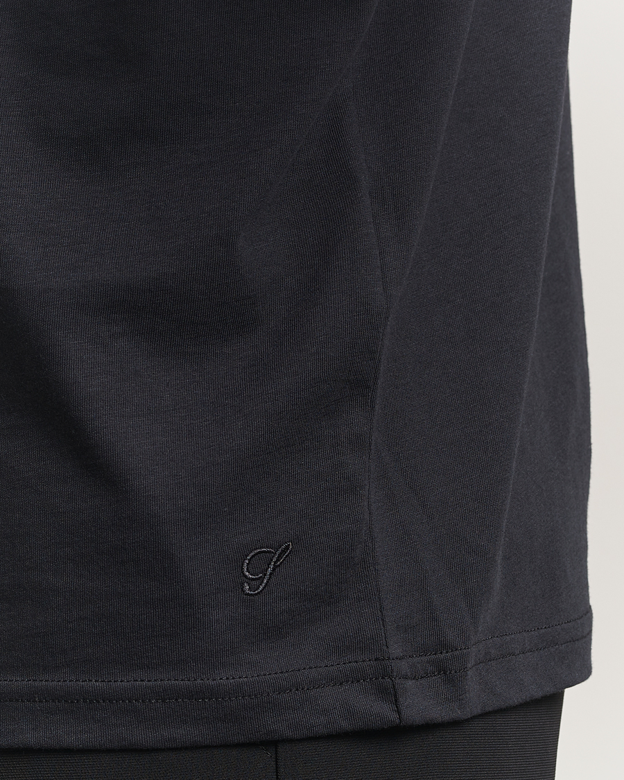 Herren | T-Shirts | Stenströms | Solid Cotton T-Shirt Black