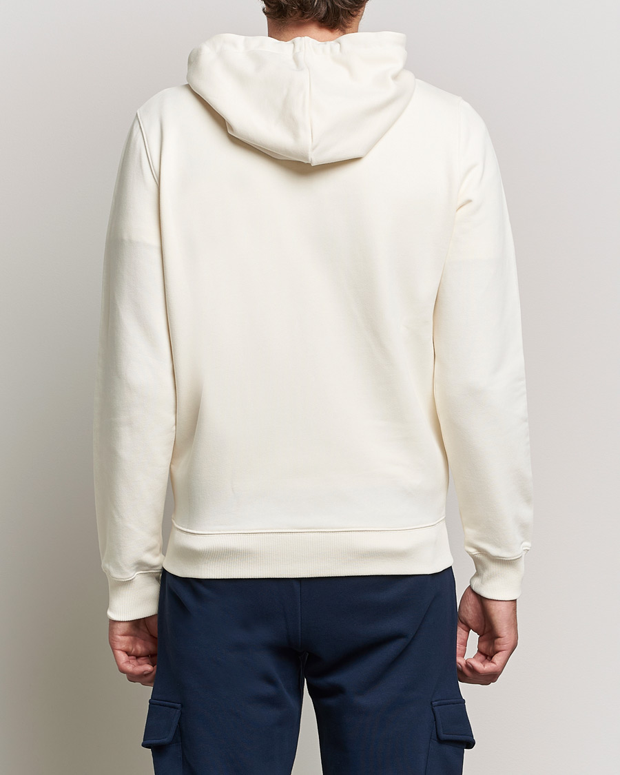 Herren | Pullover | Stenströms | Cotton Jersey Full Zip Hoodie Creme White