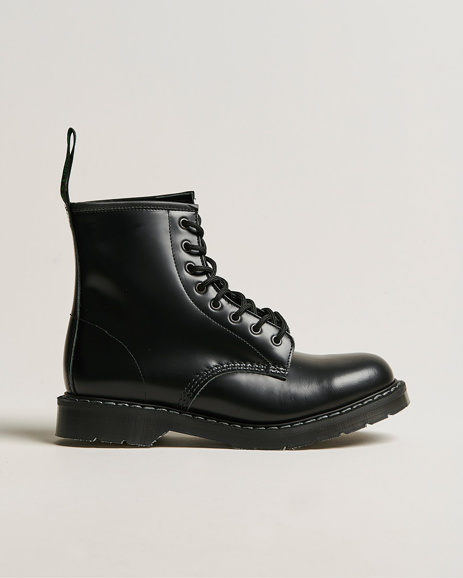 Herren | Boots | Solovair | 8 Eye Derby Boot Black Shine