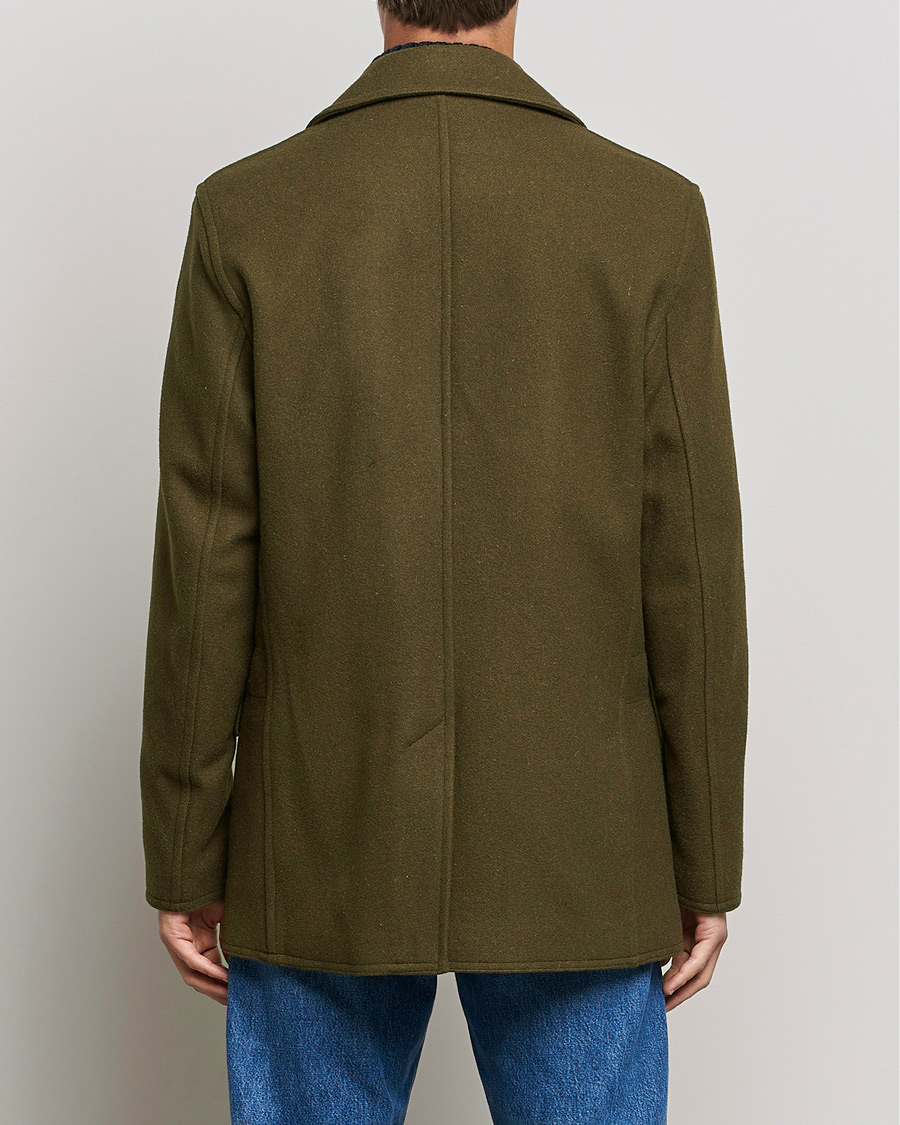 Herren | Jacken | Gloverall | Churchill Reefer Peacoat Loden Green