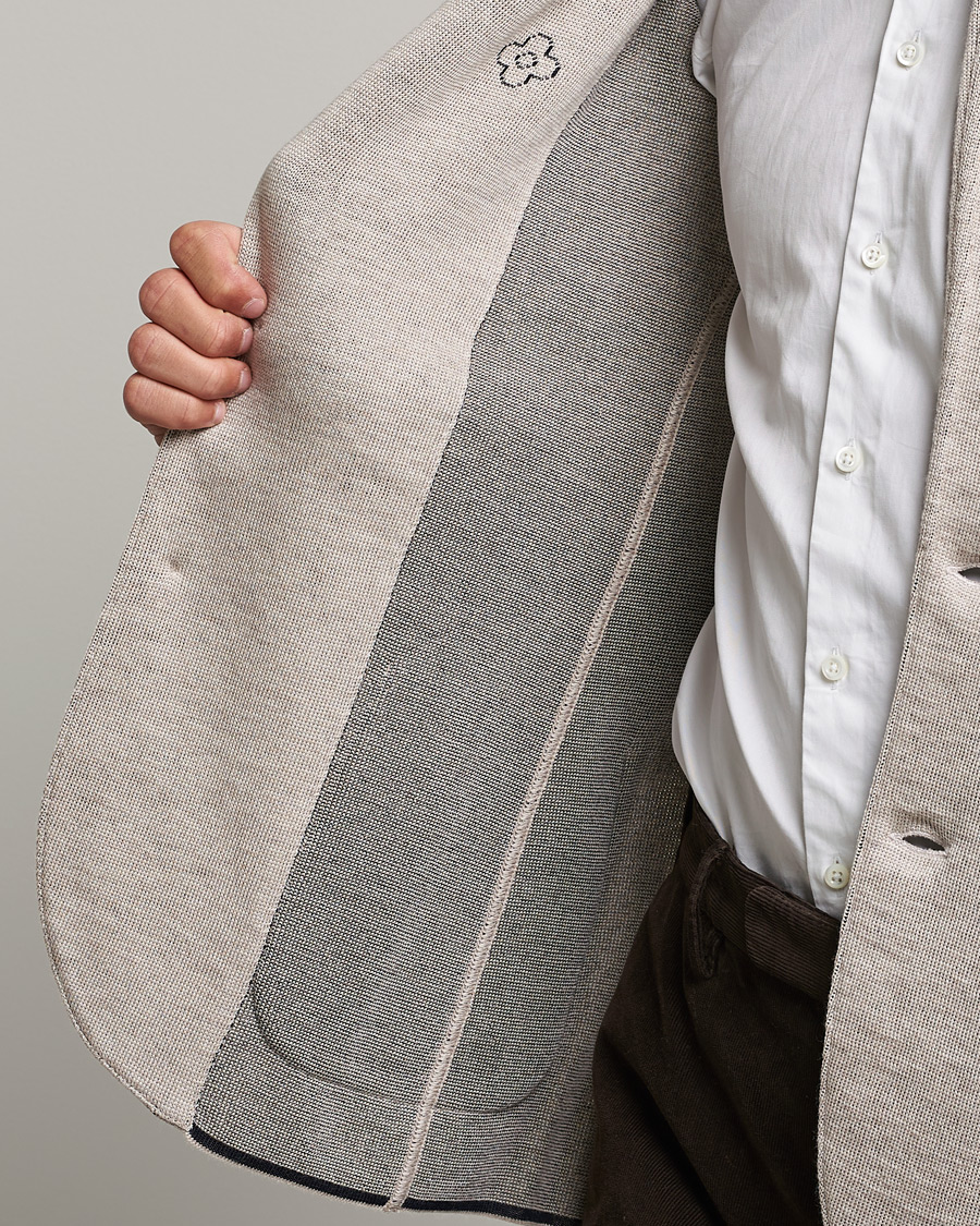 Herren | Sakkos | Lardini | Knitted Wool Blazer Beige