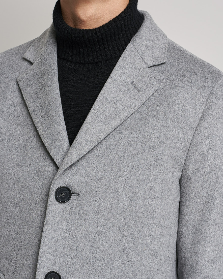 Herren | Jacken | Oscar Jacobson | Storvik Wool/Cashmere Coat Light Grey
