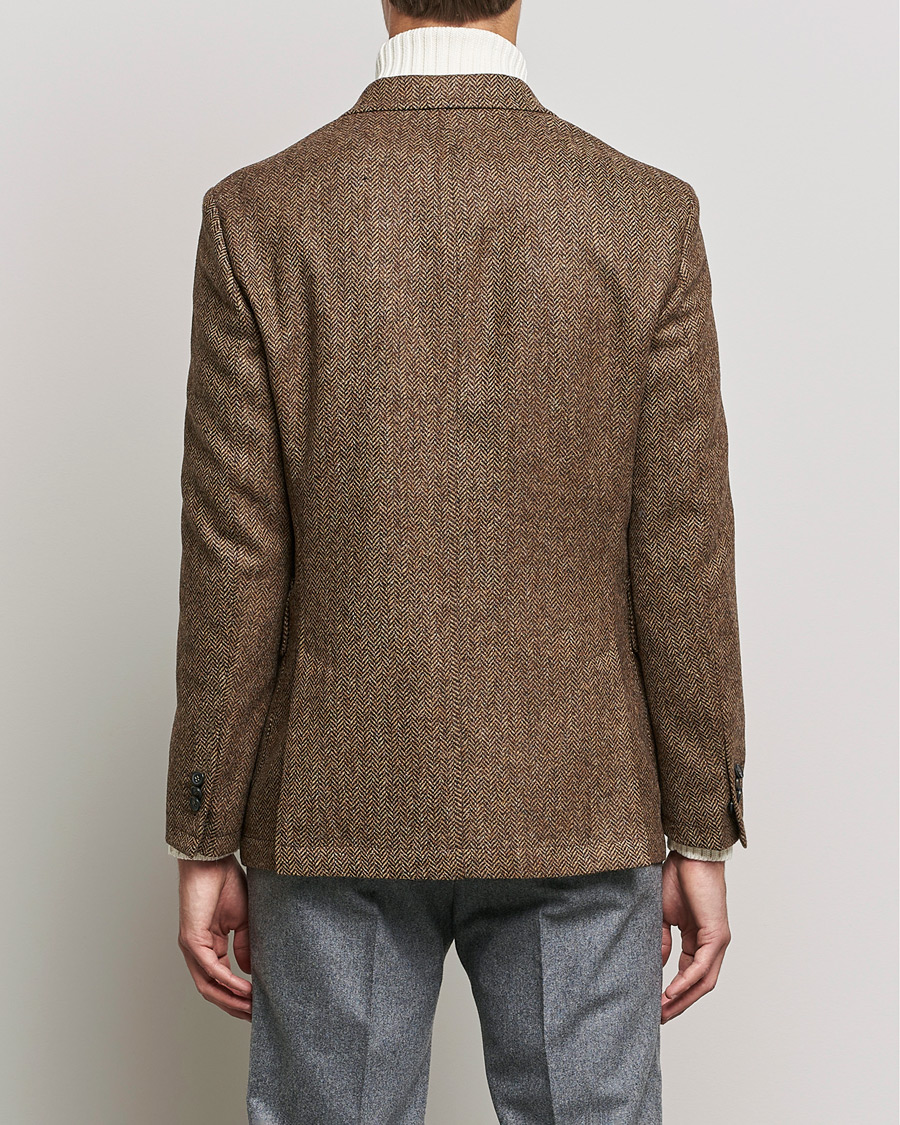 Herren | Sakkos | Oscar Jacobson | Fares Moon Herringbone Tweed Blazer Brown