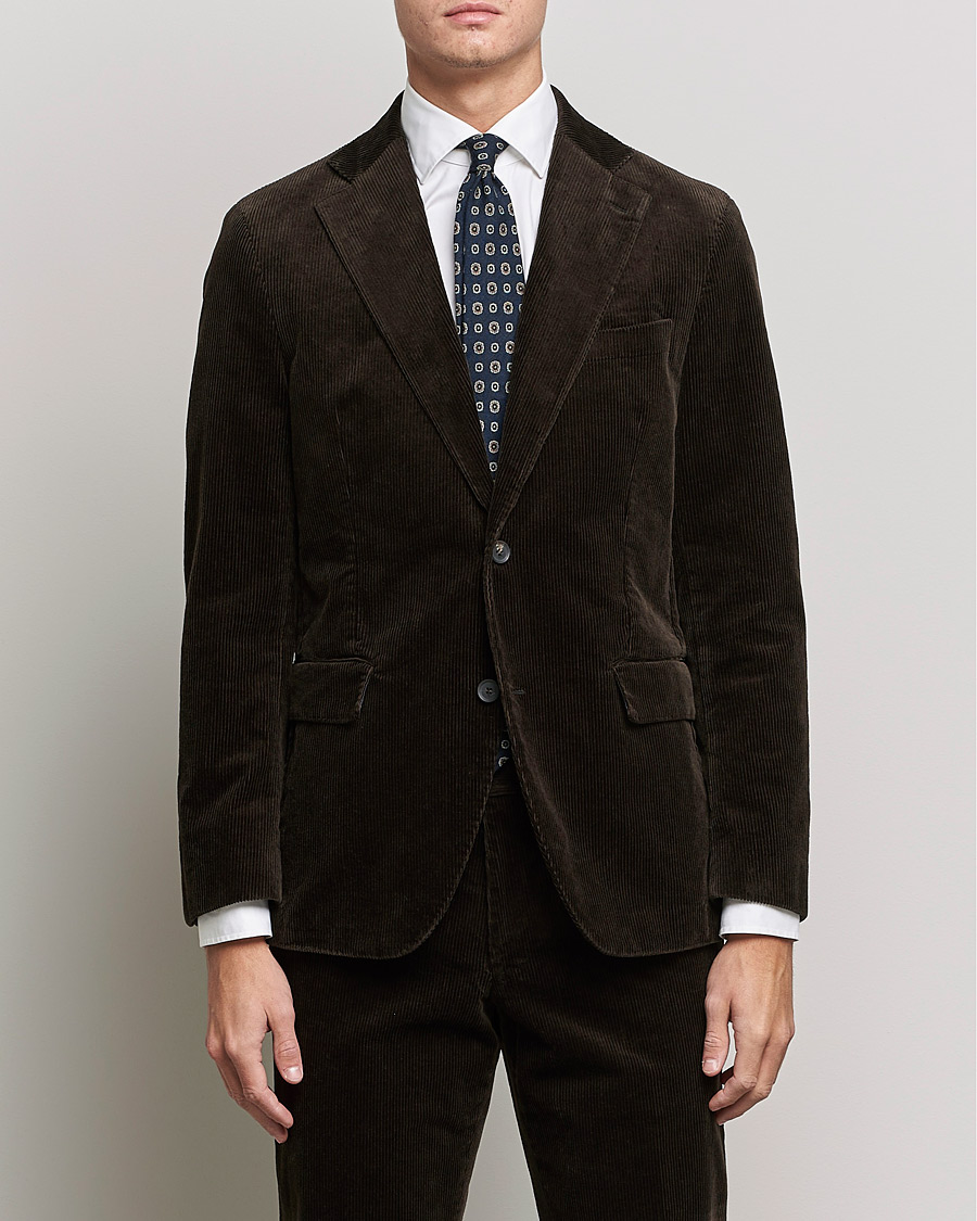 Herren | Sakkos | Oscar Jacobson | Ferry Soft Cord Blazer Brown