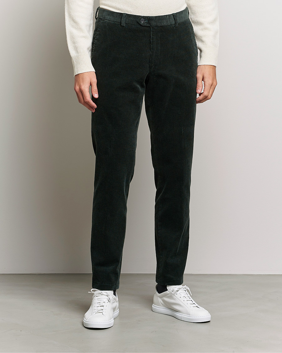 Herren | Hosen | Oscar Jacobson | Denz Corduroy Trousers Bottle Green