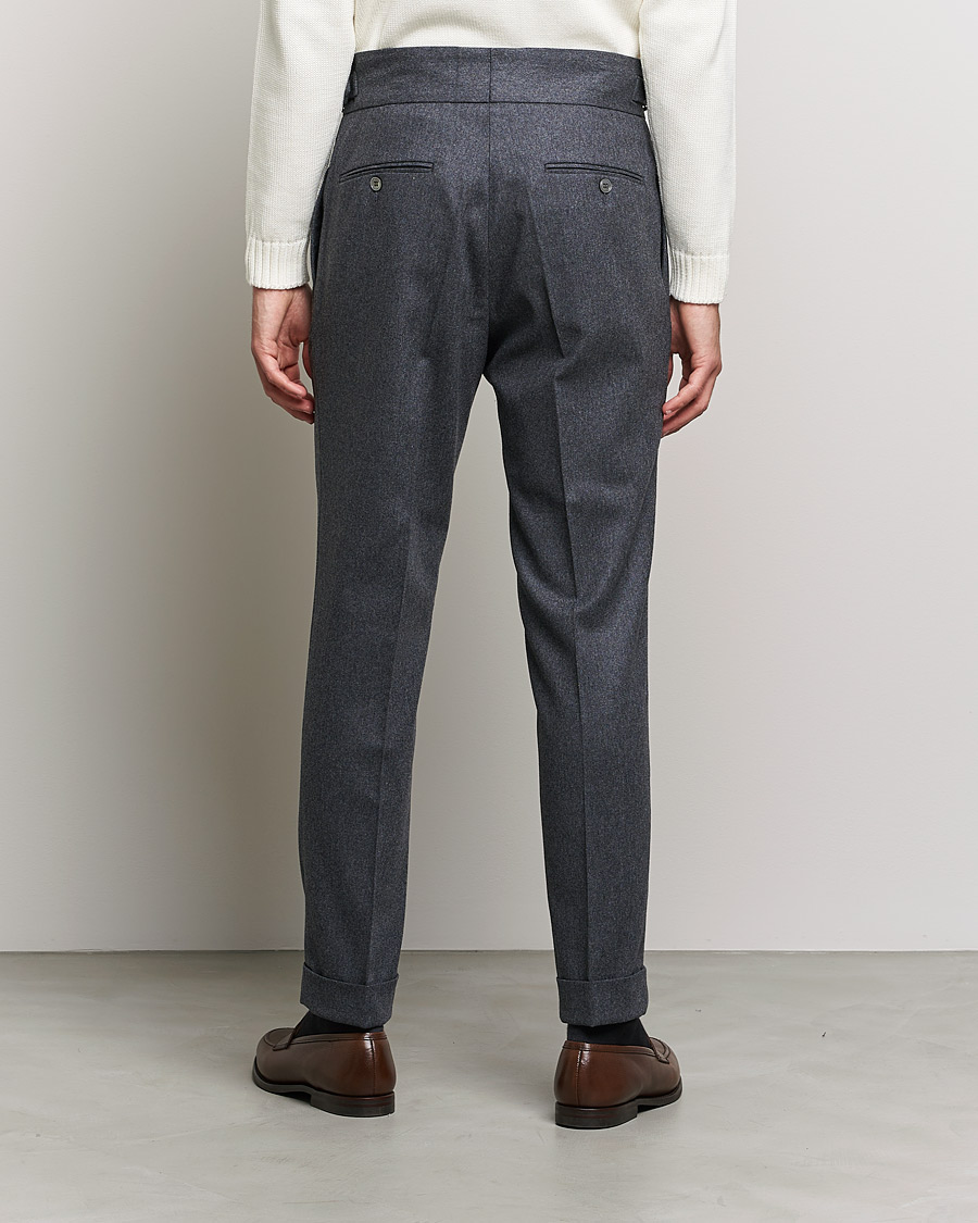 Herren | Hosen | Oscar Jacobson | Gurkha Flannel Trousers Charcoal