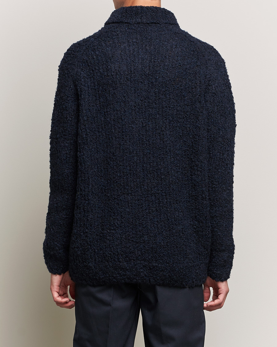 Herren | Pullover | Oscar Jacobson | Krister Wool/Alpaca Rollneck Navy