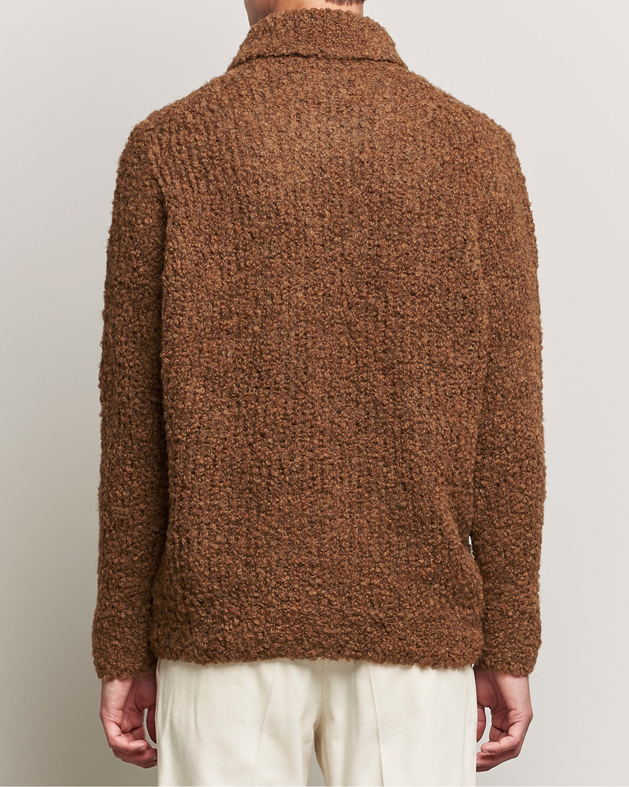 Herren | Pullover | Oscar Jacobson | Krister Wool/Alpaca Rollneck Dark Brown