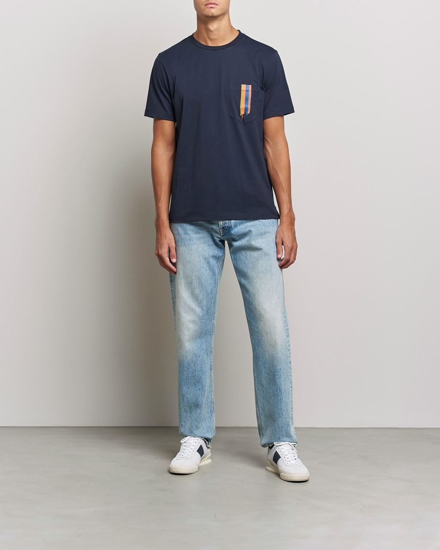Herren | T-Shirts | Paul Smith | Artist Stripe T-shirt Navy