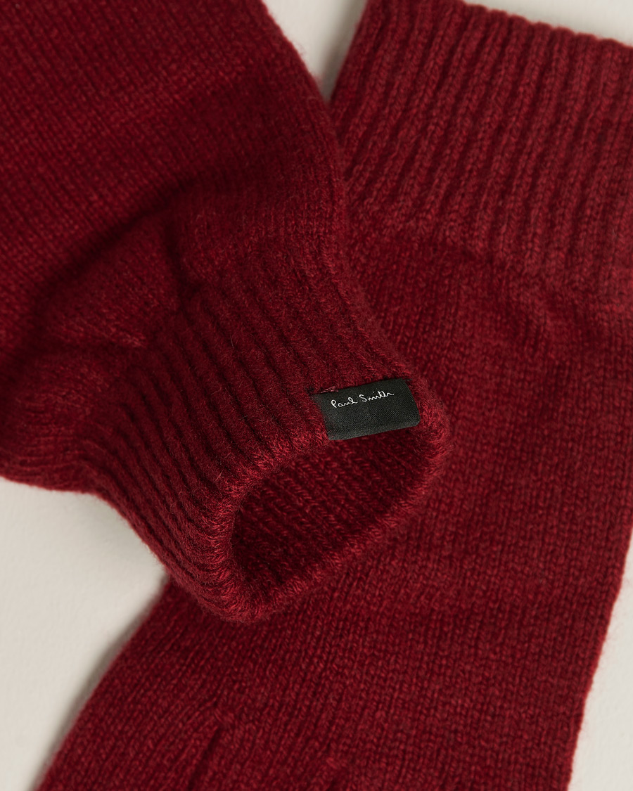 Herren | Paul Smith Chashmere Glove Red | Paul Smith | Chashmere Glove Red