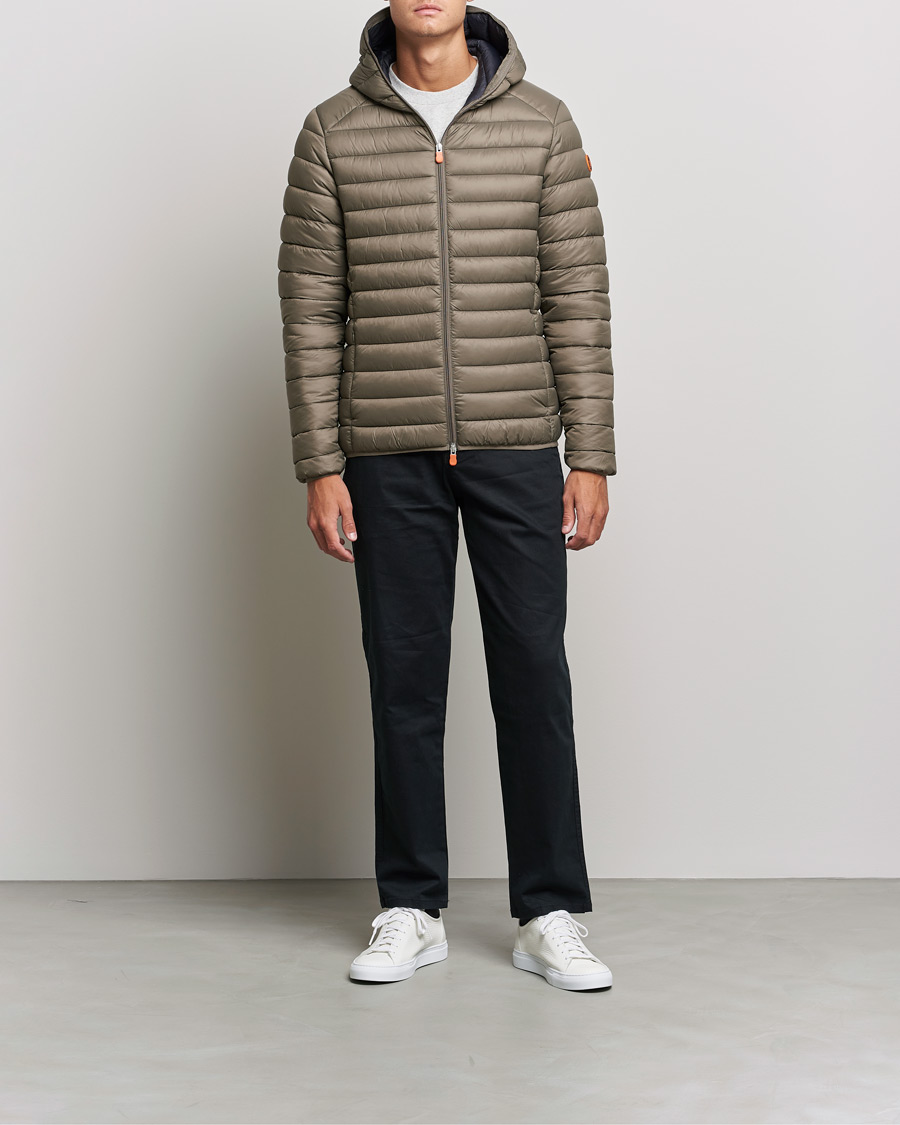 Herren | Jacken | Save The Duck | Donald Lightweight Padded Hooded Jacket Mud Grey