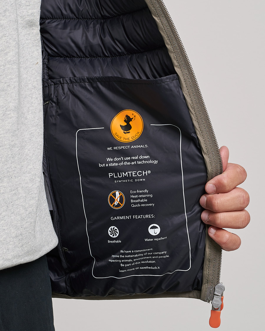 Herren | Jacken | Save The Duck | Donald Lightweight Padded Hooded Jacket Mud Grey