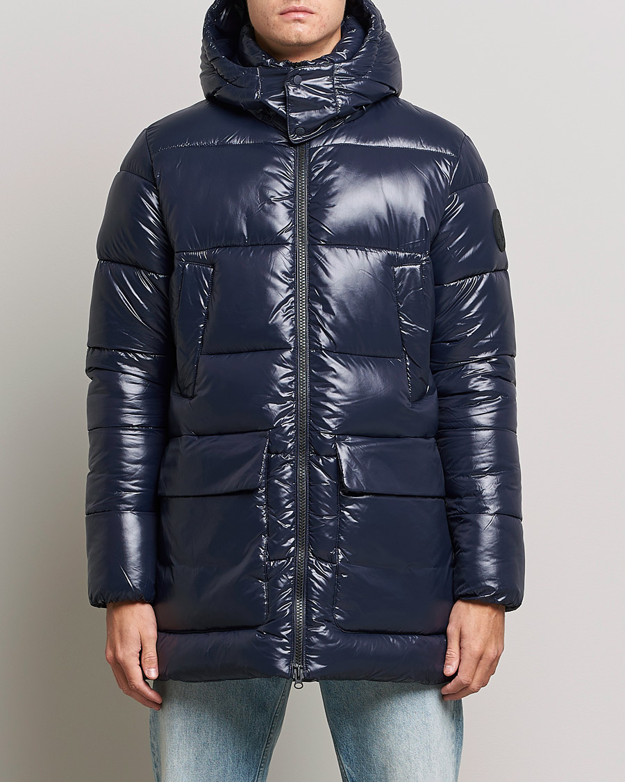 Herren | Jacken | Save The Duck | Christian Long Padded Puffer Jacket Blue Black
