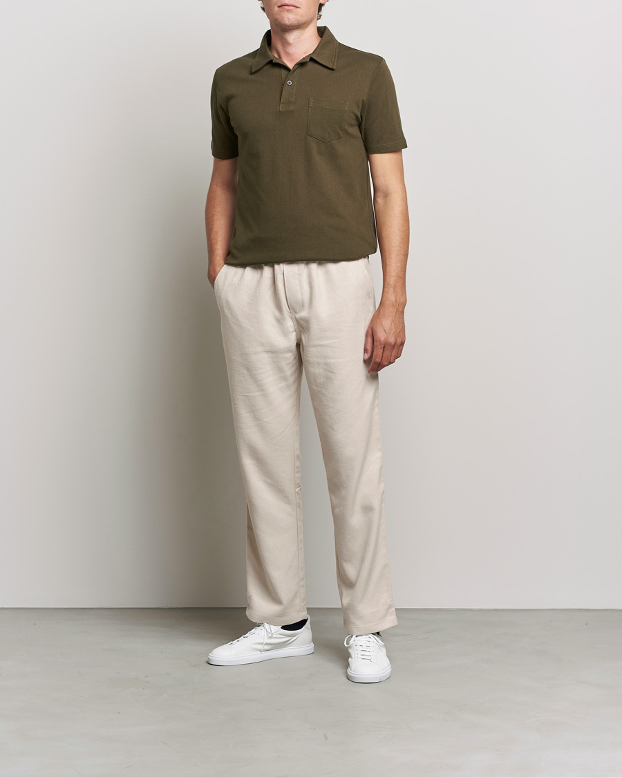 Herren | Poloshirts | Sunspel | Riviera Polo Shirt Dark Moss