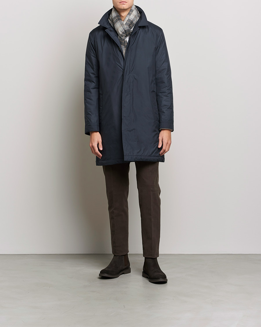 Herren | Jacken | Sunspel | Recycled Polyester Padded Coat Navy