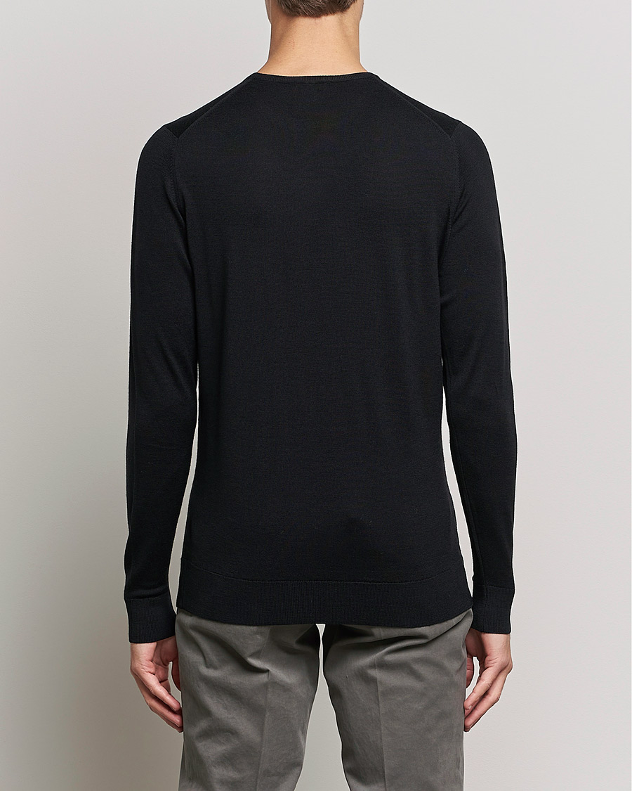 Herren | Pullover | Sunspel | Crew Neck Jumper Black