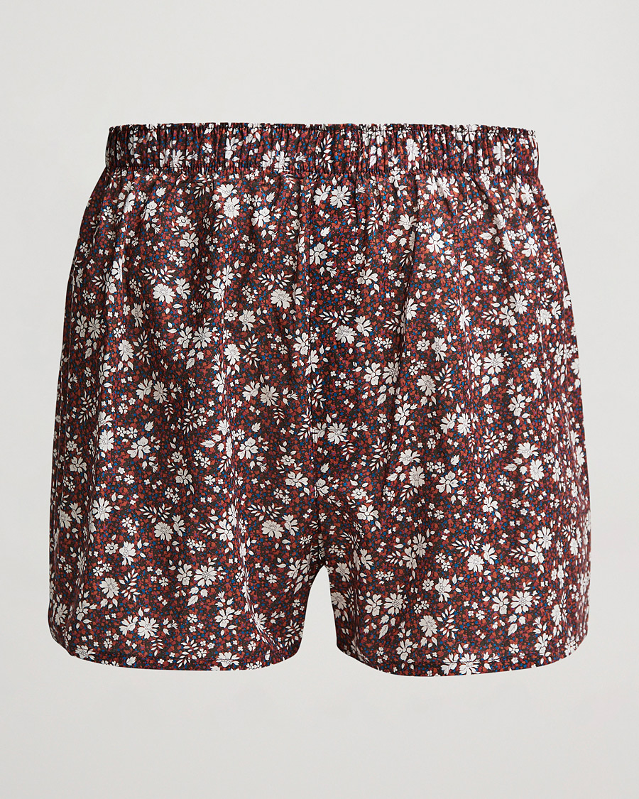 Herren | Unterwäsche | Sunspel | Liberty Printed Cotton Boxer Shorts Red