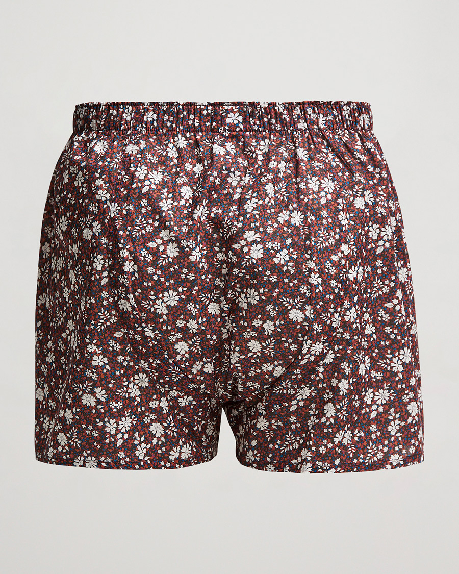 Herren | Unterwäsche | Sunspel | Liberty Printed Cotton Boxer Shorts Red
