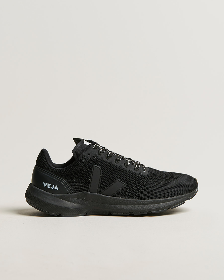 Herren | Veja Marlin V-Knit Running Sneaker Full Black | Veja | Marlin V-Knit Running Sneaker Full Black