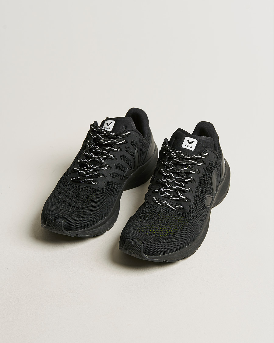 Herren | Veja Marlin V-Knit Running Sneaker Full Black | Veja | Marlin V-Knit Running Sneaker Full Black