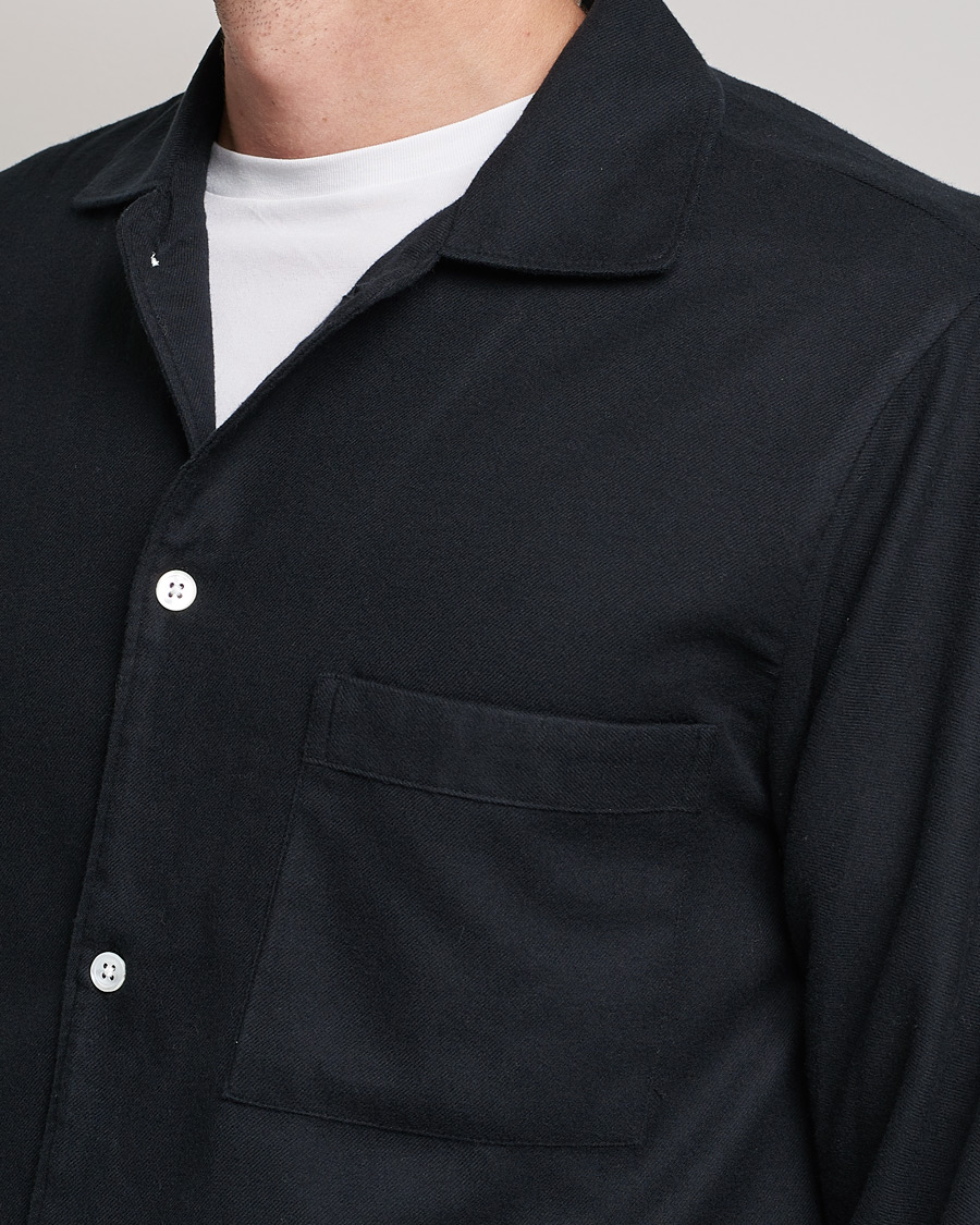 Herren | Schlafanzüge & Bademäntel | Tekla | Flannel Pyjama Shirt Lucid Black