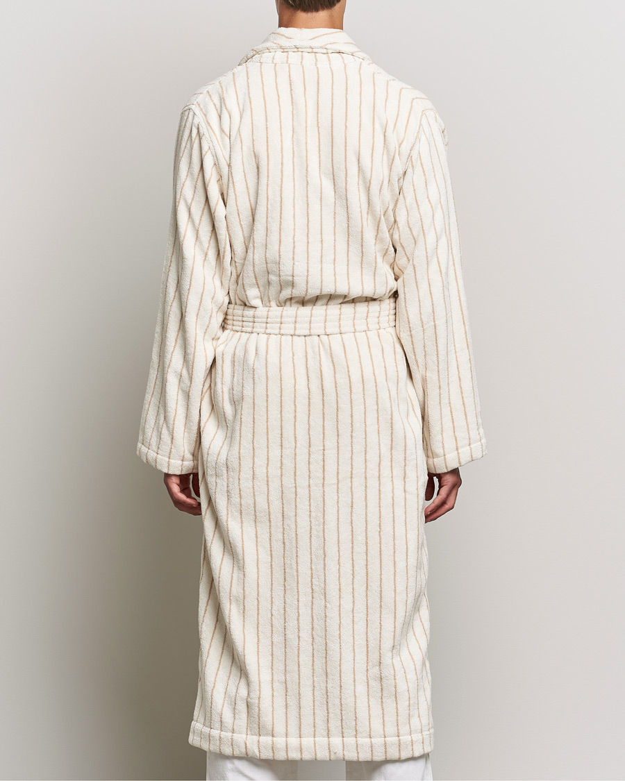 Herren | Schlafanzüge & Bademäntel | Tekla | Organic Terry Classic Bathrobe Sienna Stripes