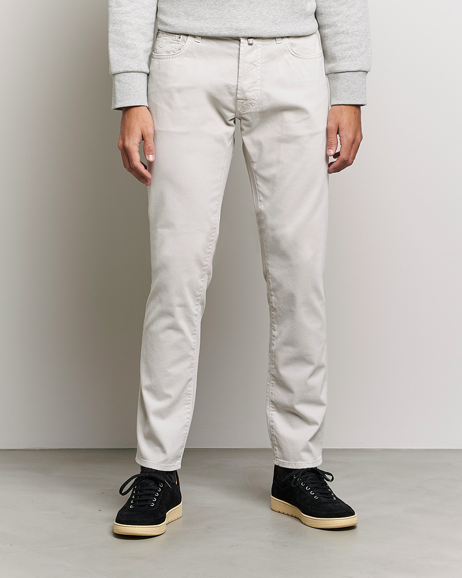 Herren | Hosen | Jacob Cohën | Bard 5-Pocket Cotton Trousers Off White