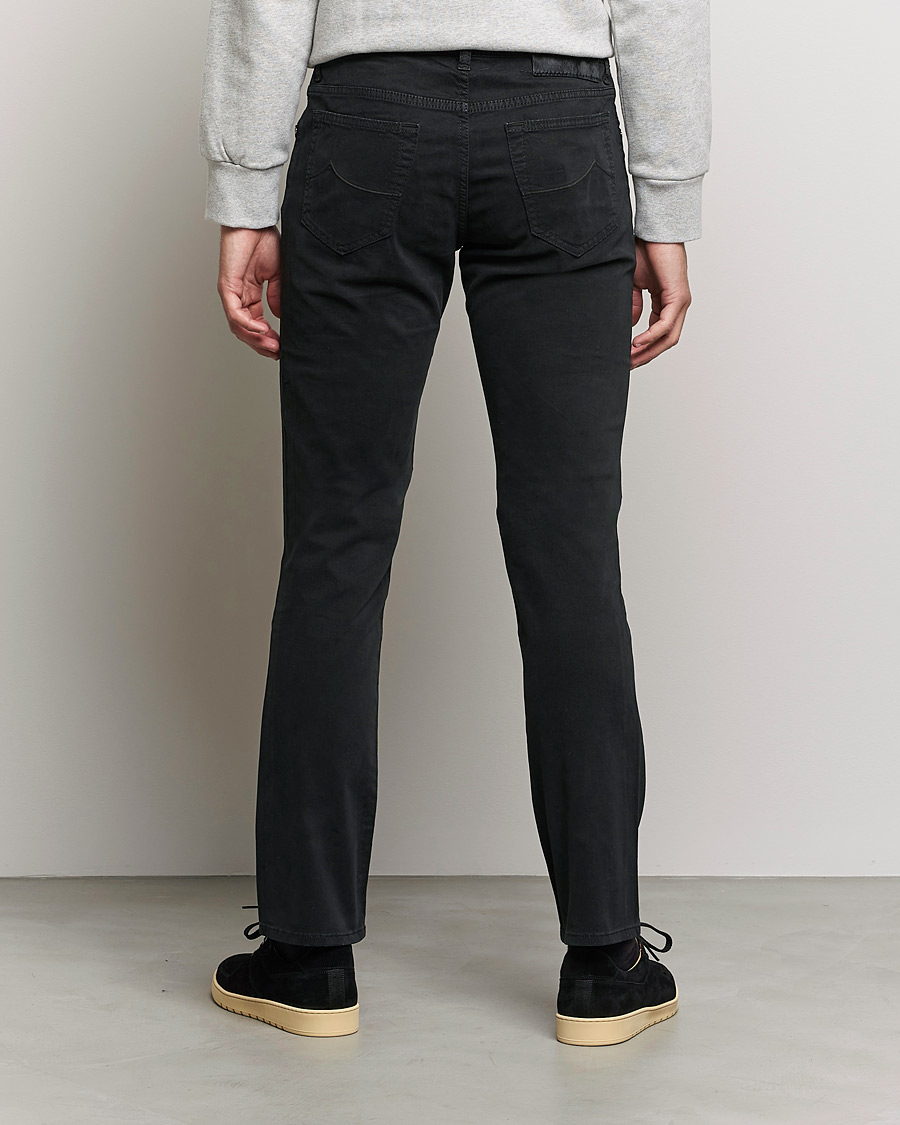 Herren | Hosen | Jacob Cohën | Bard 5-Pocket Cotton Trousers Black