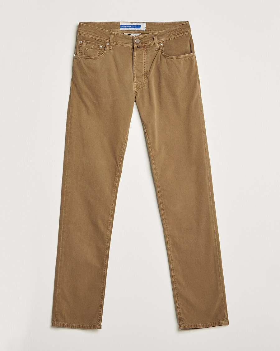 Herren | Hosen | Jacob Cohën | Bard 5-Pocket Cotton Trousers Light Brown