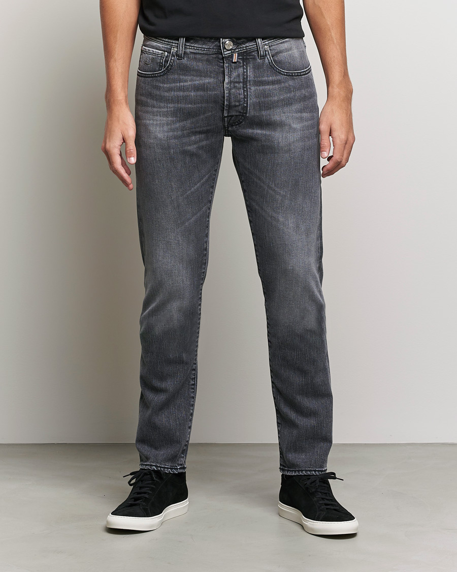 Herren | Jeans | Jacob Cohën | Bard Limited Edition Slim Fit Jeans Grey/Black