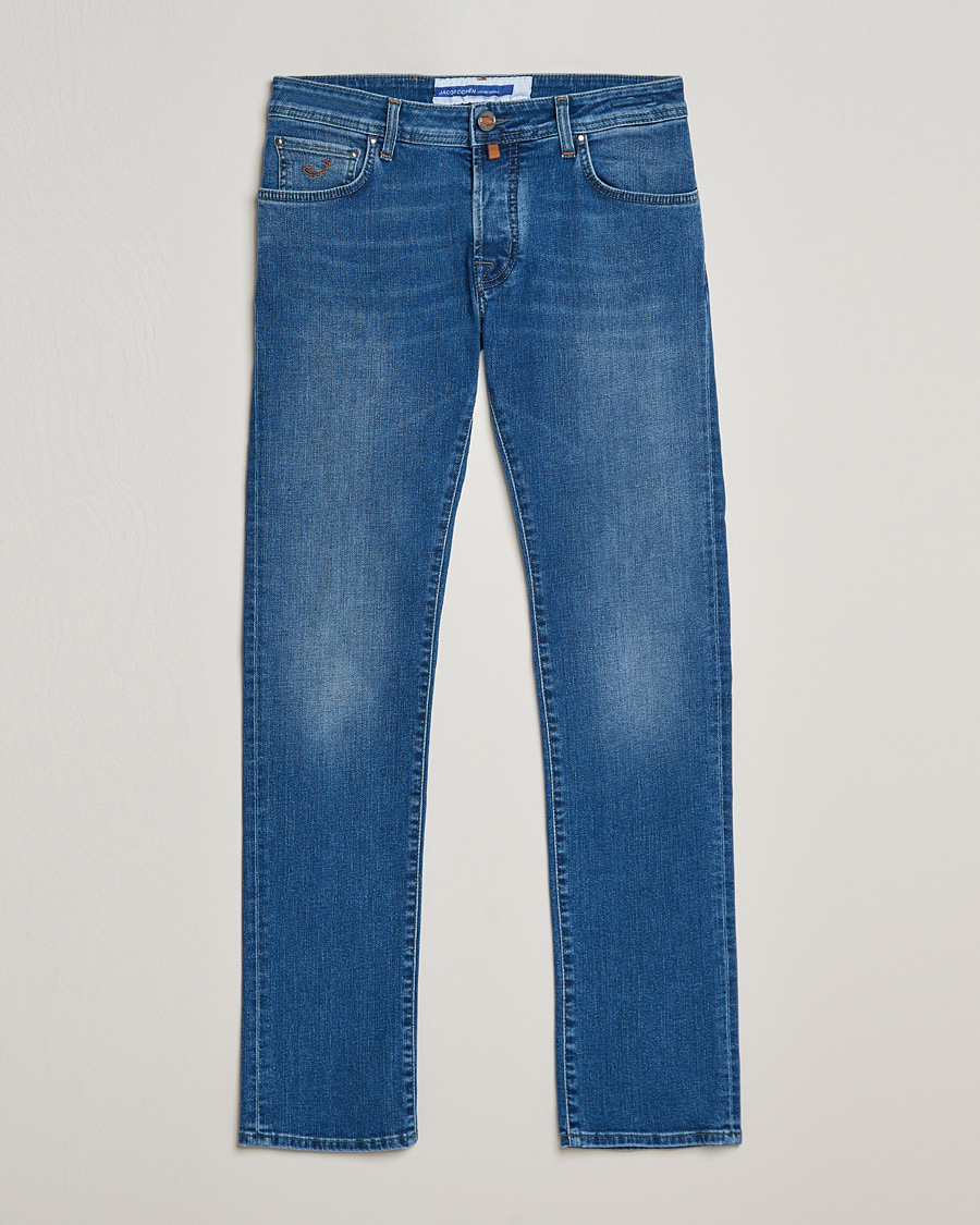 Herren | Jeans | Jacob Cohën | Nick Slim Fit Stretch Jeans Light Blue