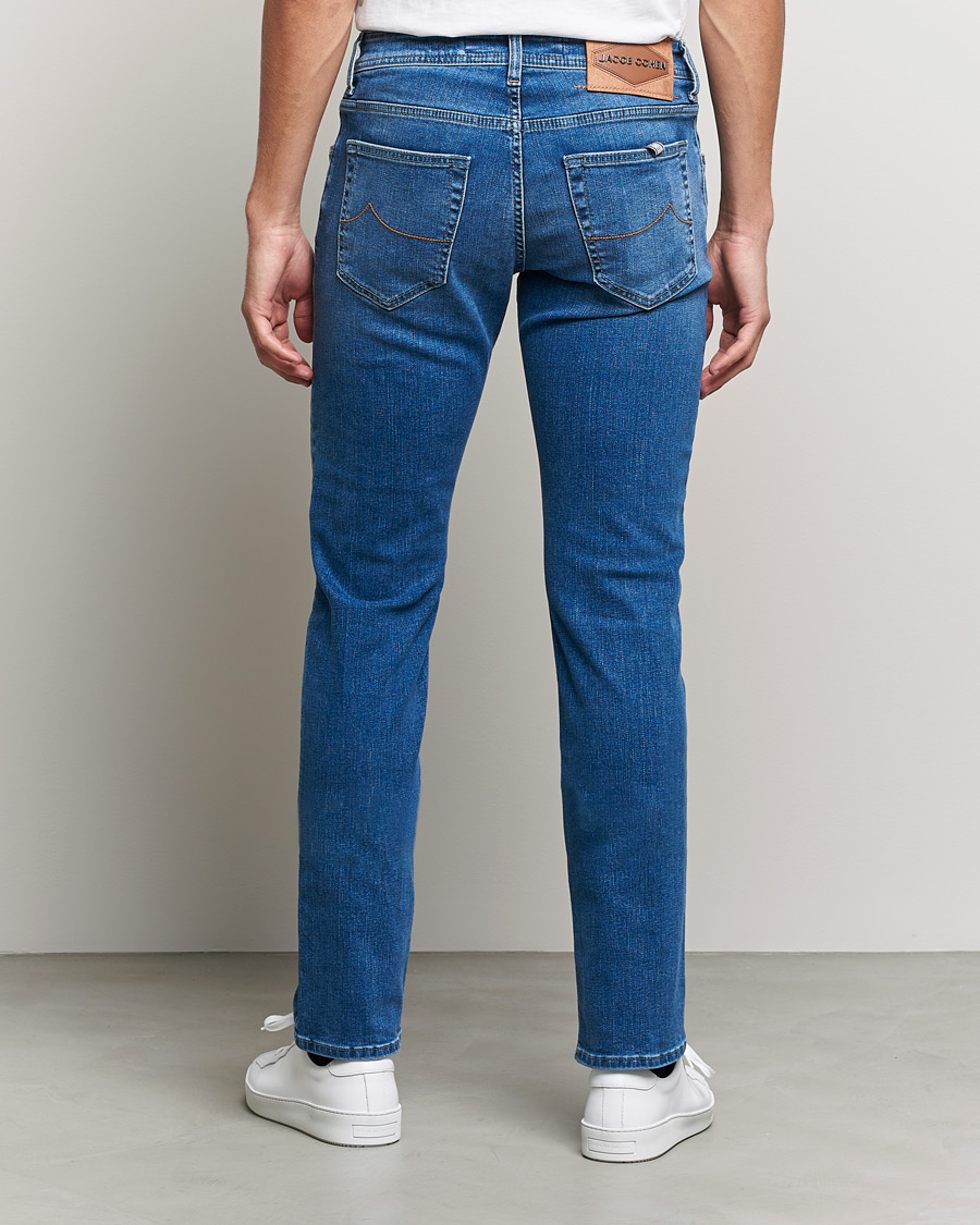 Herren | Jeans | Jacob Cohën | Nick Slim Fit Stretch Jeans Light Blue