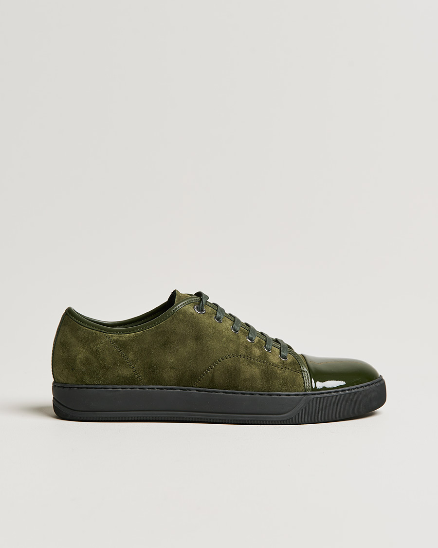 Herren | Lanvin Patent Cap Toe Sneaker Khaki | Lanvin | Patent Cap Toe Sneaker Khaki