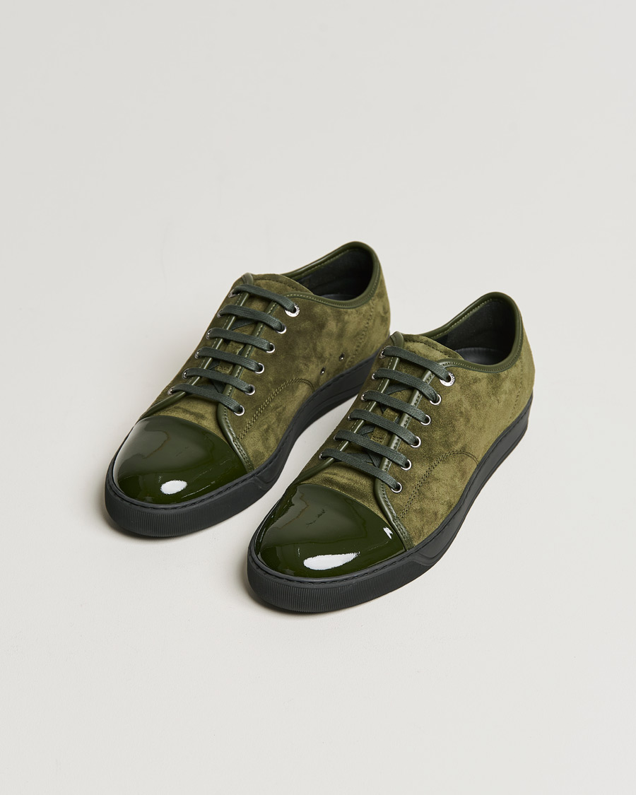 Herren | Lanvin Patent Cap Toe Sneaker Khaki | Lanvin | Patent Cap Toe Sneaker Khaki