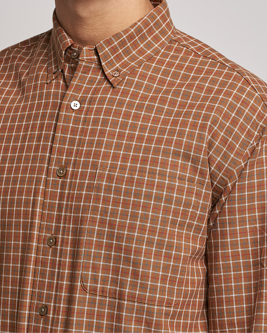Herren | Hemden | Snow Peak | Warm Cotton Button Down Shirt Brown Check