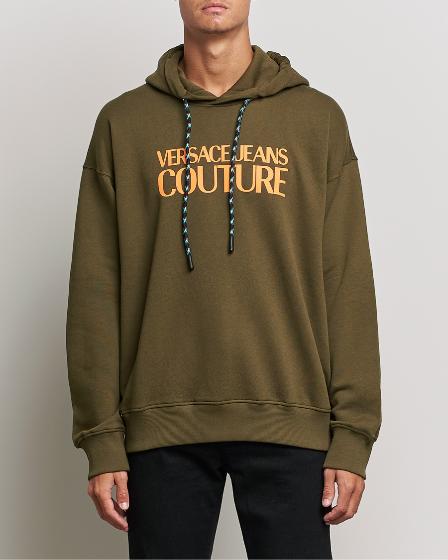 Herren | Pullover | Versace Jeans Couture | Logo Fluo Hoodie Army