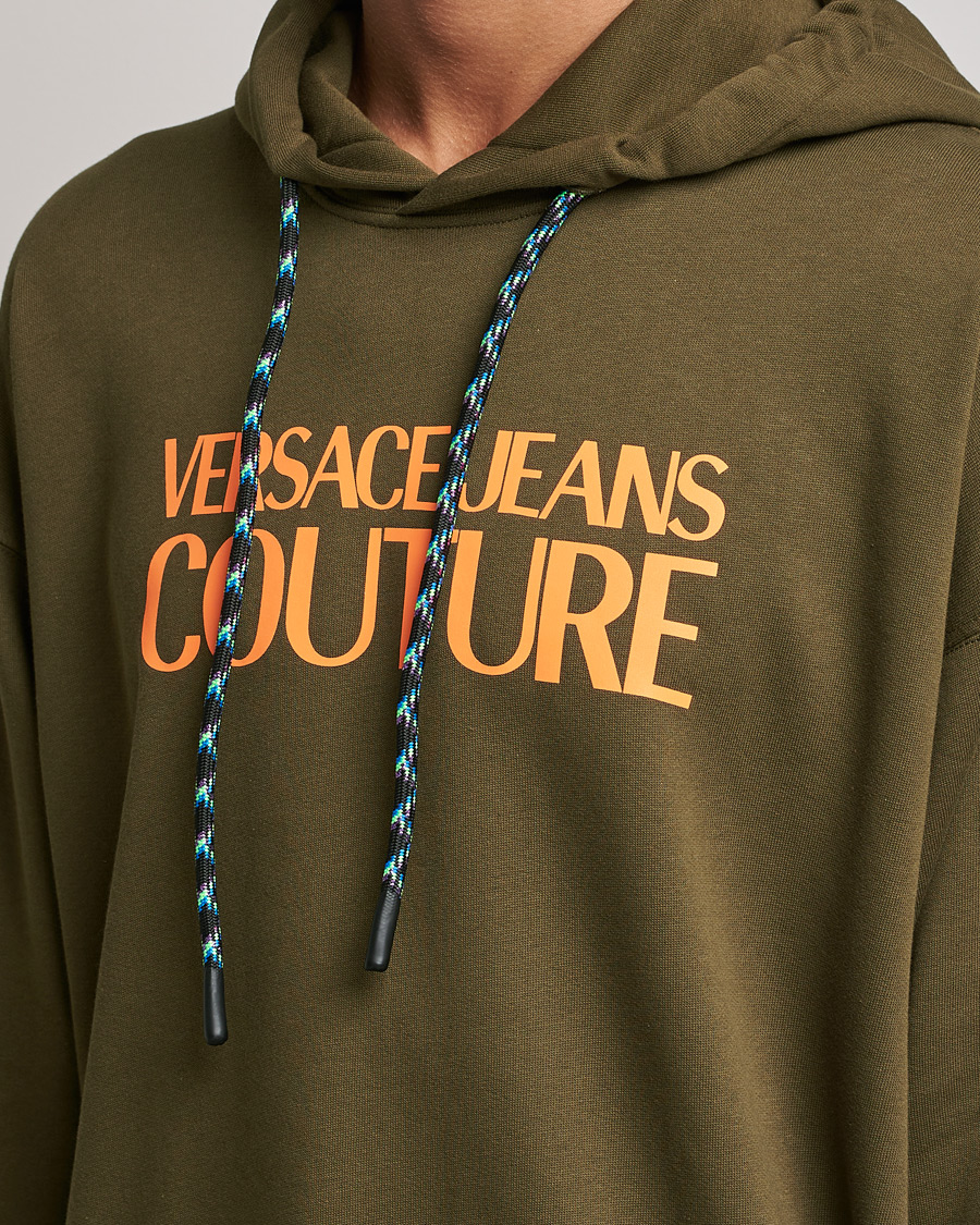 Herren | Pullover | Versace Jeans Couture | Logo Fluo Hoodie Army