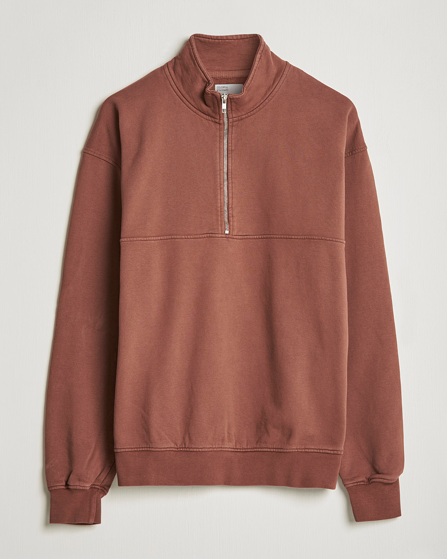 Herren | Pullover | Colorful Standard | Classic Organic Half-Zip Cinnamon Brown
