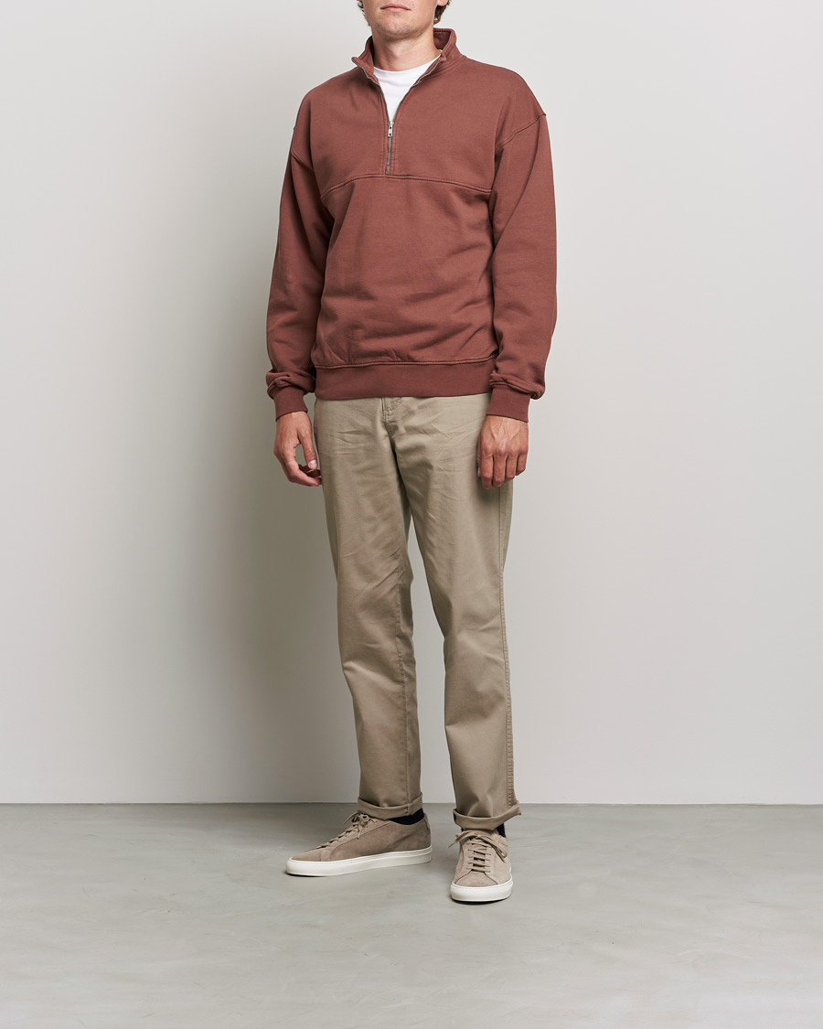 Herren | Pullover | Colorful Standard | Classic Organic Half-Zip Cinnamon Brown