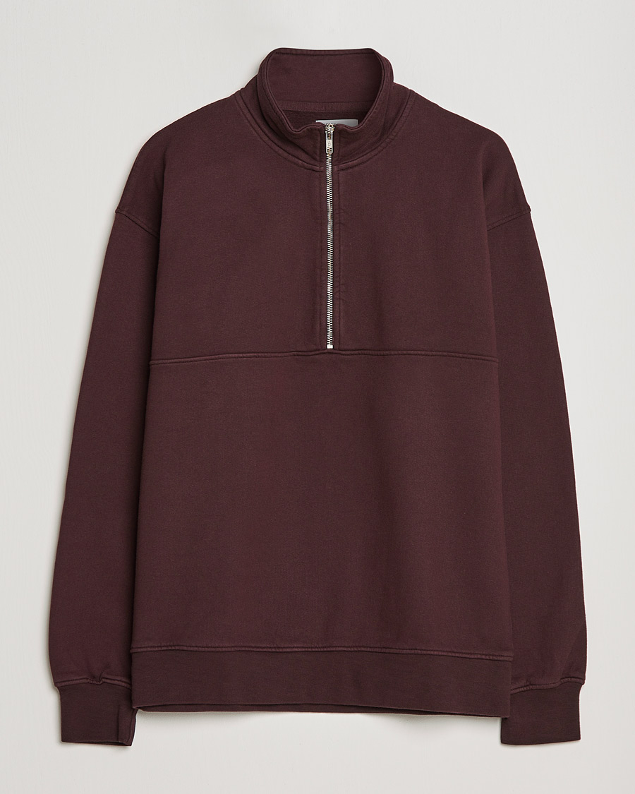 Herren | Pullover | Colorful Standard | Classic Organic Half-Zip Oxblood Red