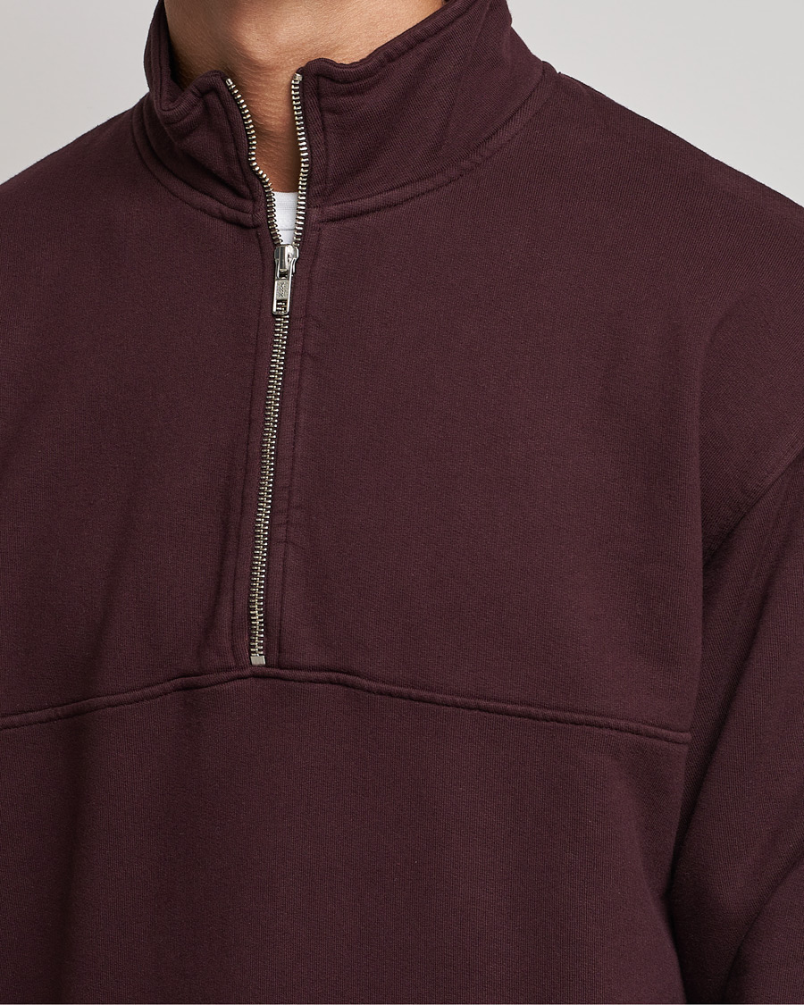 Herren | Pullover | Colorful Standard | Classic Organic Half-Zip Oxblood Red