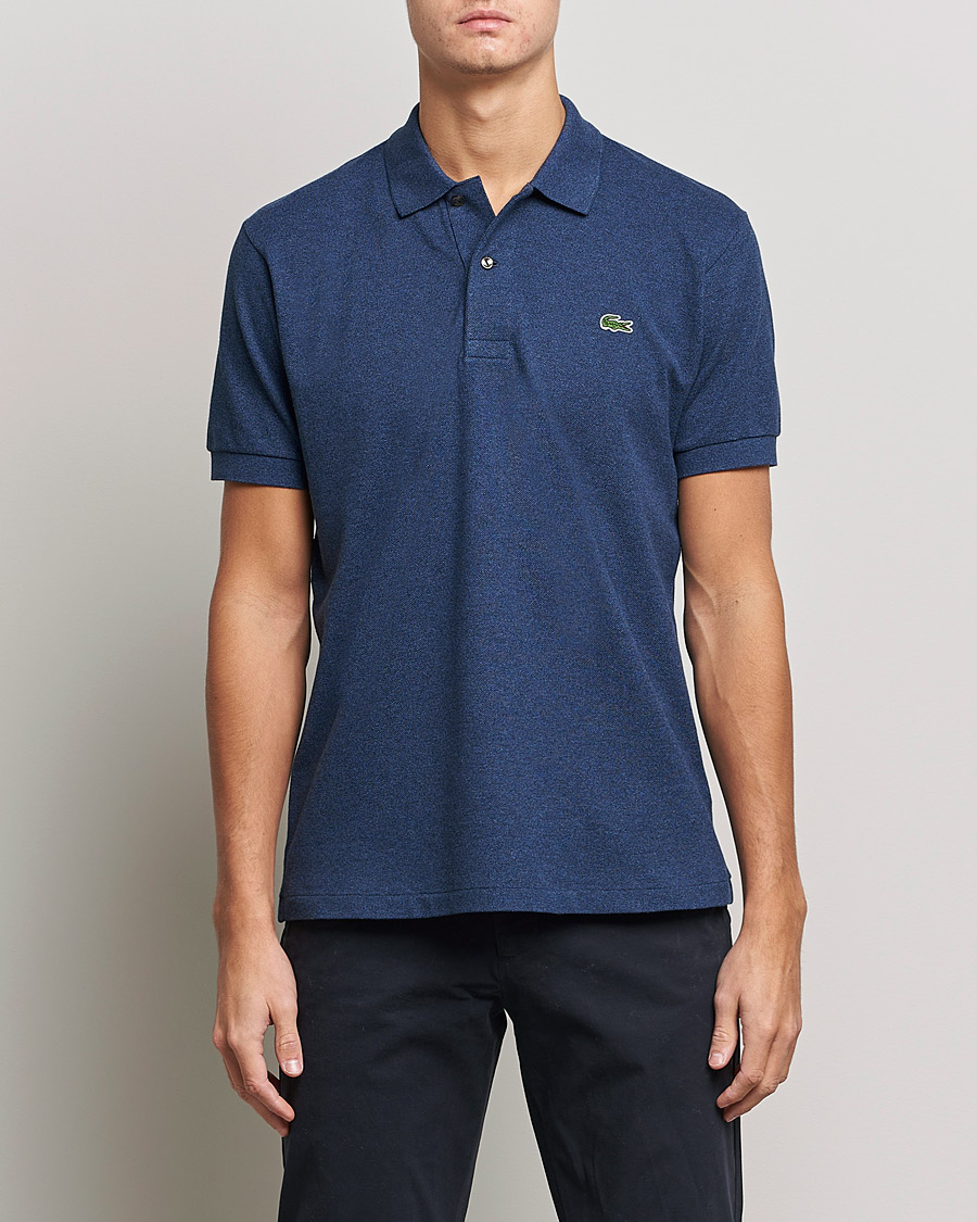 Herren | Poloshirts | Lacoste | Original Polo Melange Piké Dark Indigo Blue