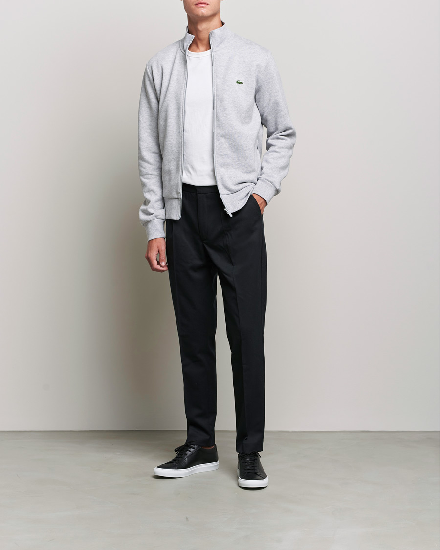 Herren | Pullover | Lacoste | Full Zip Sweater Silver Chine