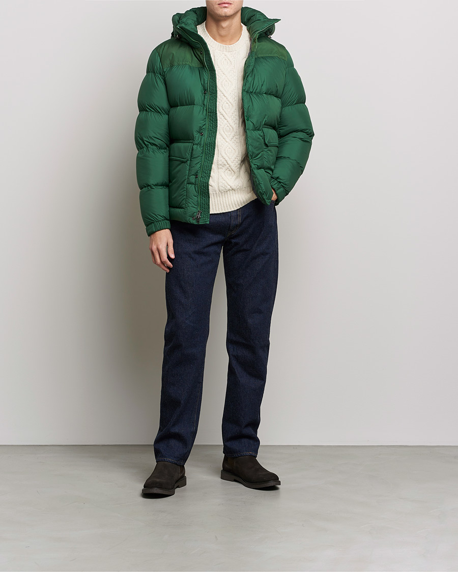 Herren | Jacken | Woolrich | Microfiber Sierra Padded Jacket Waxed Green
