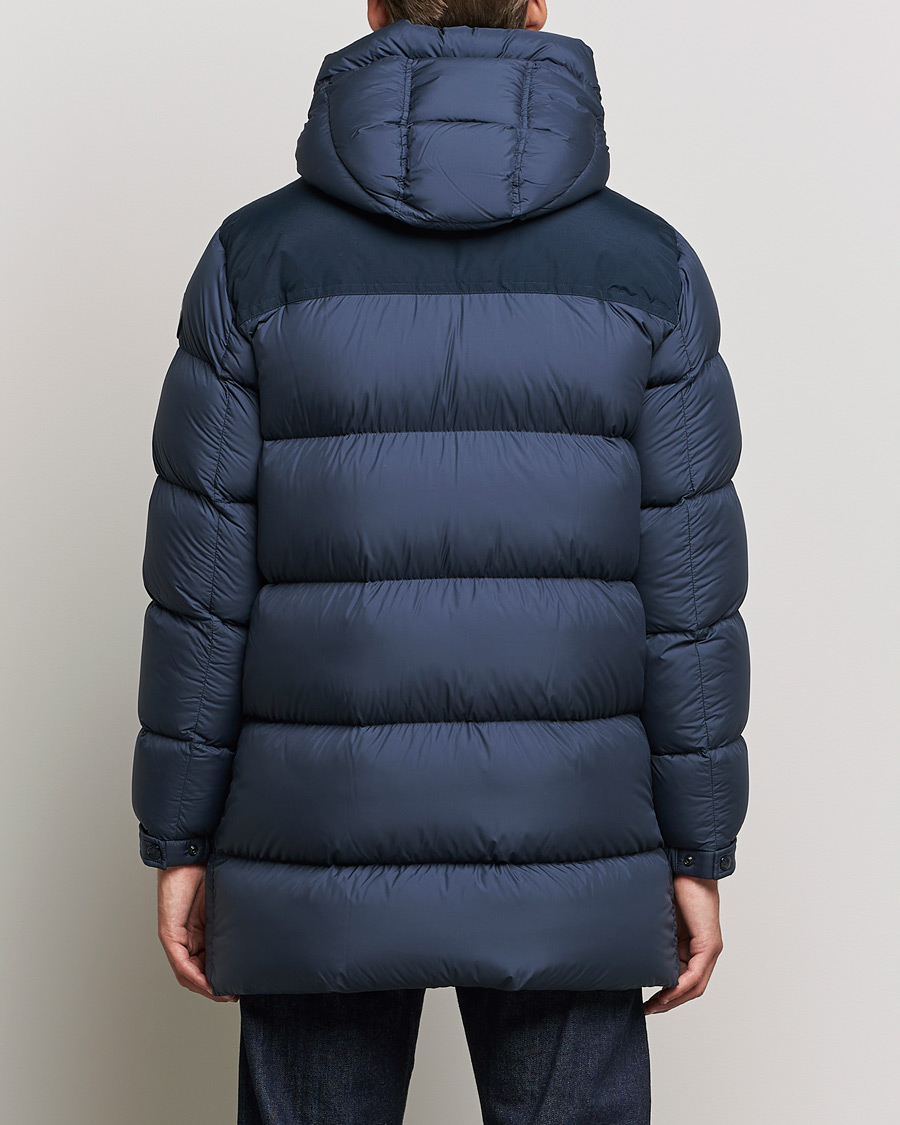 Herren | Jacken | Woolrich | Microfiber Sierra Padded Parka Melton Blue