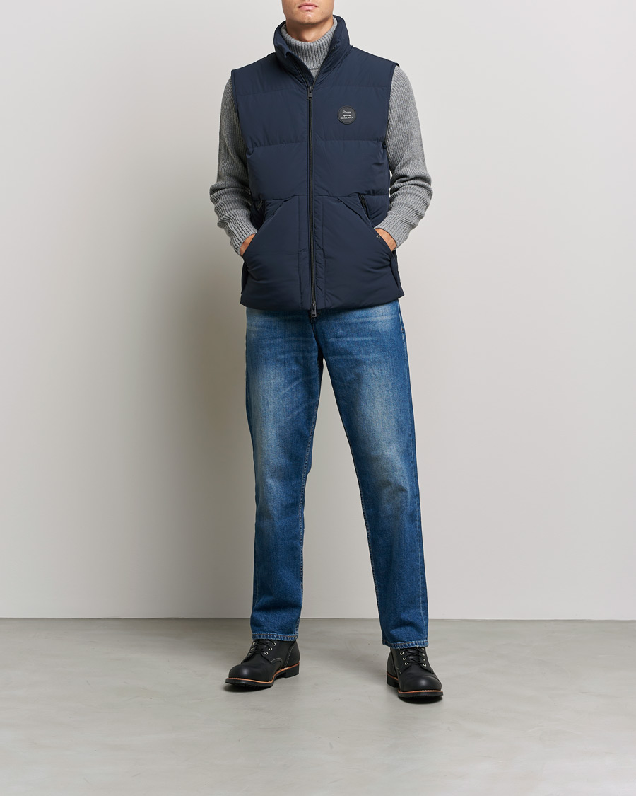 Herren | Jacken | Woolrich | Sierra Supreme Vest Melton Blue
