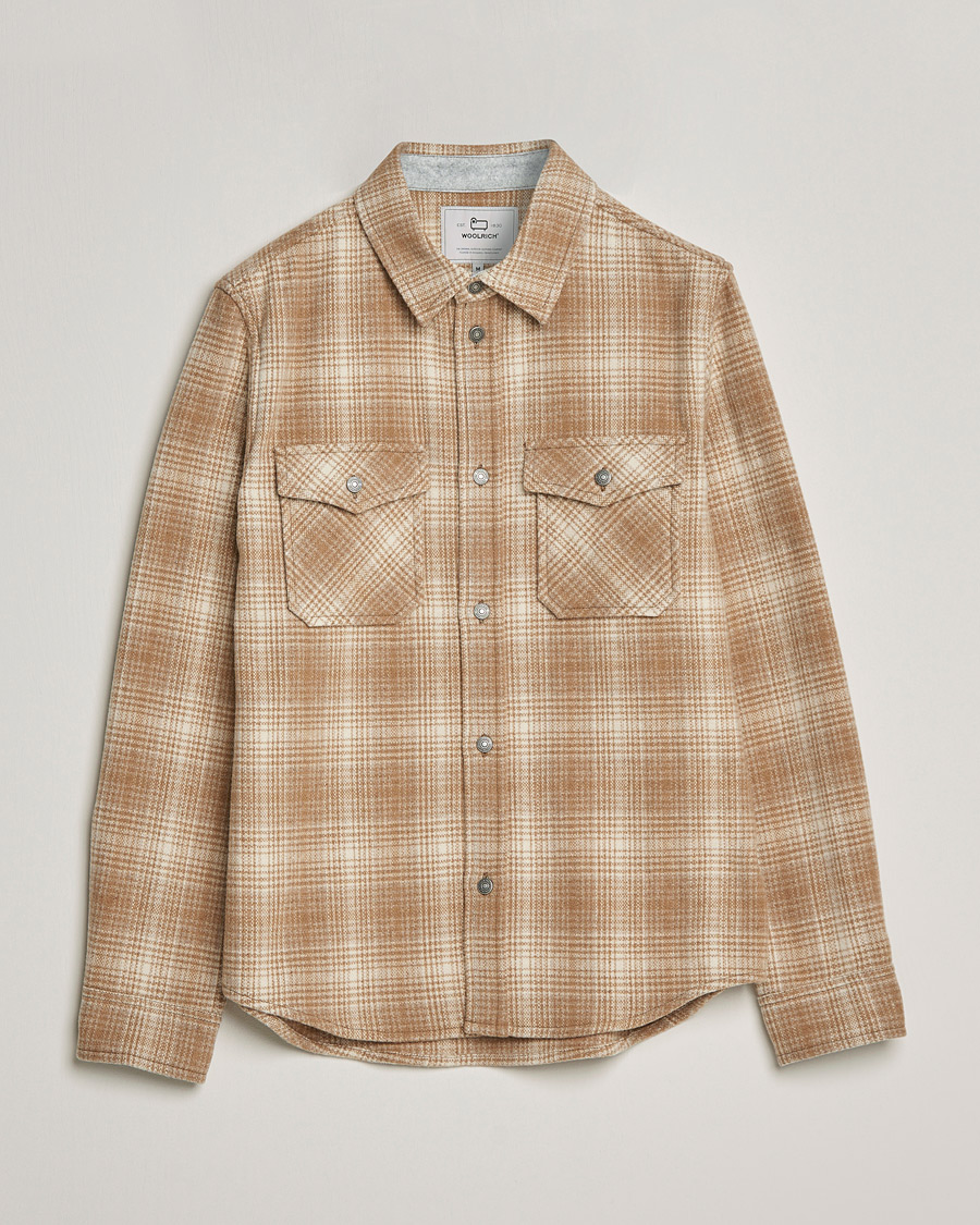 Herren | Hemden | Woolrich | Alaskan Melton Wool Overshirt Camel Hunting